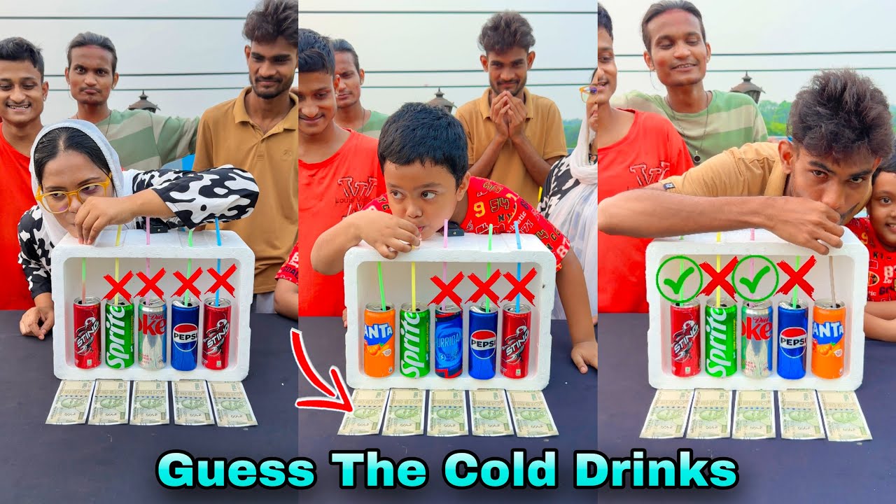 Test And Guess Cold Drinks Name Funny Challenge 😆
