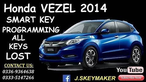 HOW TO PROGRAM ANY HONDA SMART KEY | HONDA VEZEL 2014 ALL SMART KEYS LOST