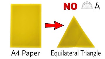 How to cut an Equilateral Triangle from A4 Paper - 1064