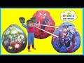 GIANT EGG SURRPISE OPENING with Spiderman Superman and The Hulk SuperHeroes Toys