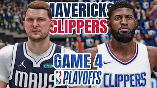 MAVERICKS vs CLIPPERS GAME 4 - 2024 NBA PLAYOFFS - NBA 2K24 (PS5) [4K UHD]