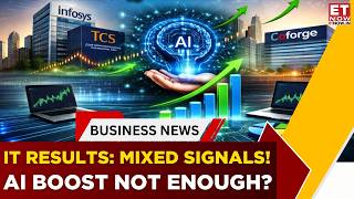 IT Earnings Mixed Bag: TCS Steady, Infosys Soft, HCL Tech Weak | Full Sector Breakdown | ET Now screenshot 1