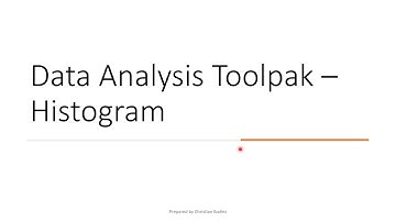 9  Statistics with Excel Data Analysis Toolpak Tutorial - HISTOGRAM