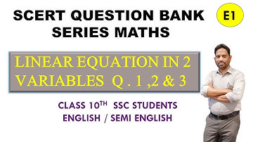 scert question bank || linear equation in 2 variables || Marathi to English || ssc classs 10 ||