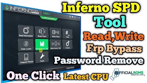 Inferno SPD Tool Read,Write,Backup,frp remove one click, format any spectrum CPU Free Tool