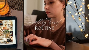*realistic* MONTHLY RESET ROUTINE 🌿 setting goals and intentions | self improvement | notion planner