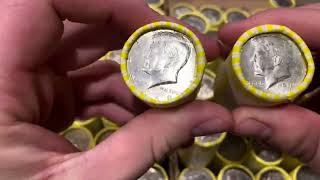 Insane Half Dollar Hunt Over A Roll Of Silver Found!! Coin Roll Hunting Half Dollars!