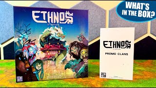 Unboxing ETHNOS 2nd Edition Board Game and Promo Box