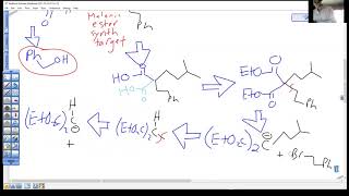 Test 2 Fall 2020 Retrosynthetic Analysis using a Malonic Ester Synthesis