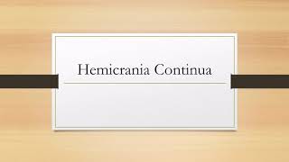 Hemicrania Continua