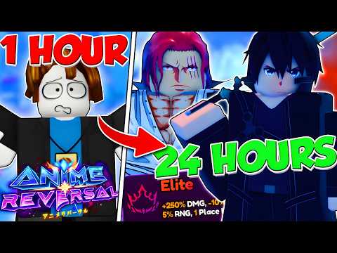 I SPENT 24 HOURS GETTING OVERPOWERED! In Anime Reversal (Roblox)