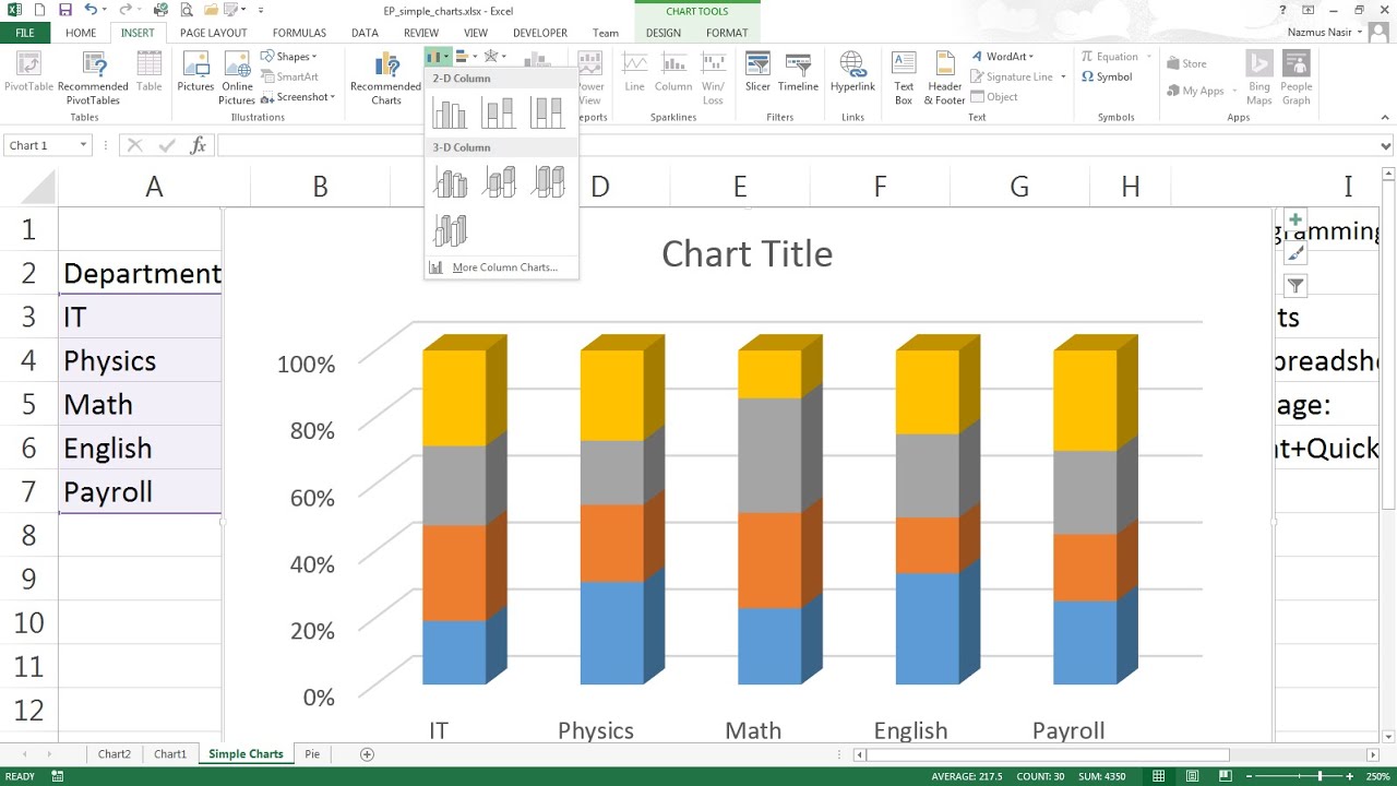 easy-excel-tutorial-simple-excel-charts-16-youtube