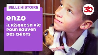 Enzo a sauvé la vie de chiots beagle : il en adopte un !