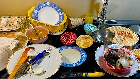 Relaxing Hand Dishwashing ASMR • Deep Cleaning, Real Water Sounds for Stress Relief