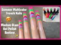 Multicolor French Tips | Madam Glam Gel Polish | Summer Nail Design | Beginner Nail Art