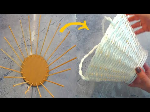 #shorts ПЛЕТЕНАЯ КОРЗИНКА из бельевого шнура / веревки. Плетение корзин.