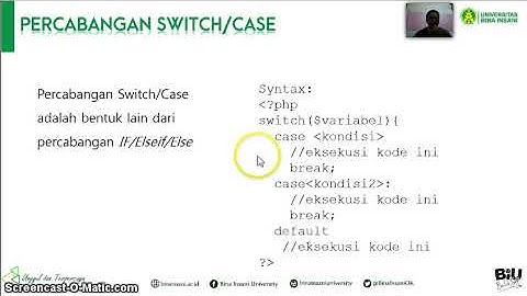 Percabangan IF dan Switch Case #IF #SwitchCase