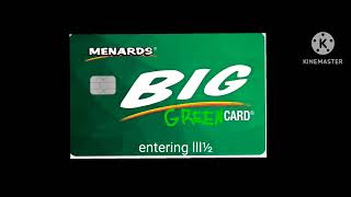 menards big green card entering lll½ logo (2004)