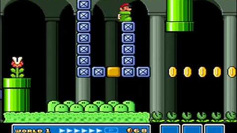 SMB3 for Super Mario All-Stars Custom Level #244 - Garden Fortress #2