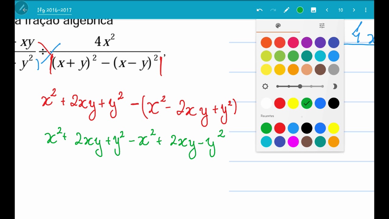 Ao simplificar a fração algébrica abaixo, temos o denominador * (A) x + 5  (B) x – 5 (C) (x + 5)(x – 5) 