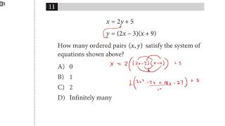 SAT Practice Test #4 Math No Calculator #11