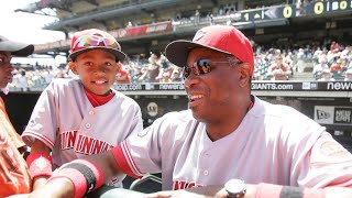Cal infielder Darren Baker reacts to his father Dusty's hiring as Houston Astros skipper