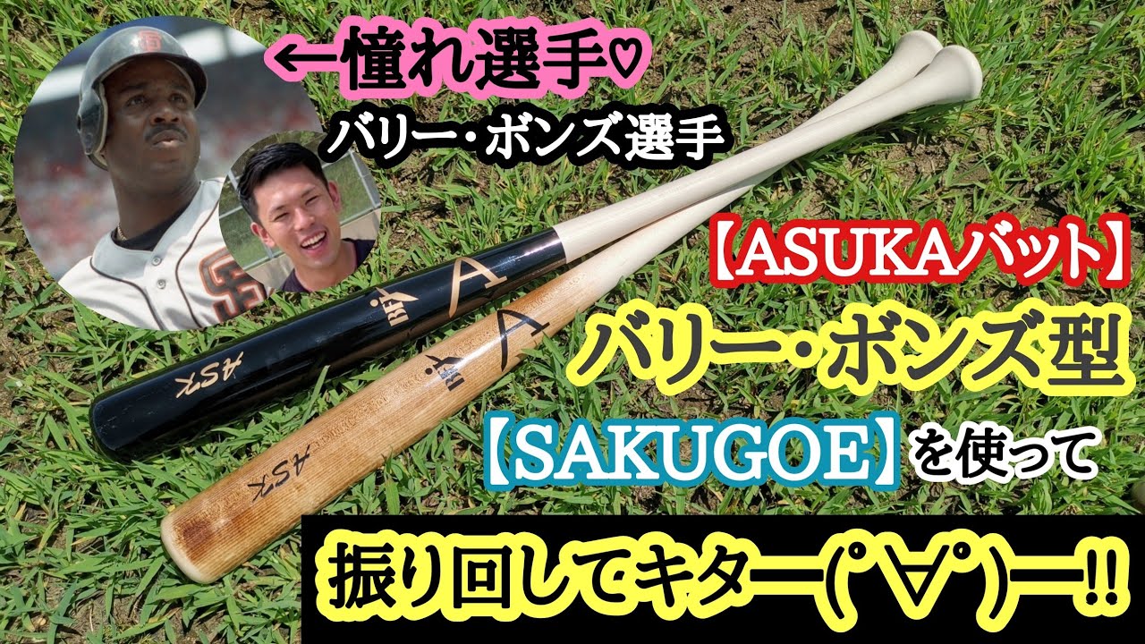 ASUKAバット】バリー・ボンズ型のバット振り回してみました！置きTは