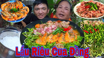 Tiên IQ Lần Đầu Nấu Nồi Lẩu Riêu Cua Đồng Siêu To  Ăn Cùng Mẹ Và Huỳnh Như Vlog Ngon Nhức Nách
