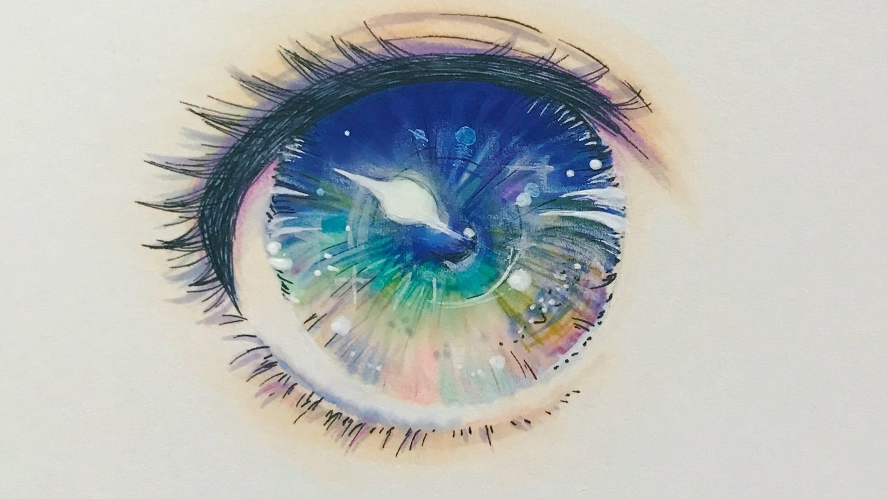 How to color anime eyes using copic markers - YouTube