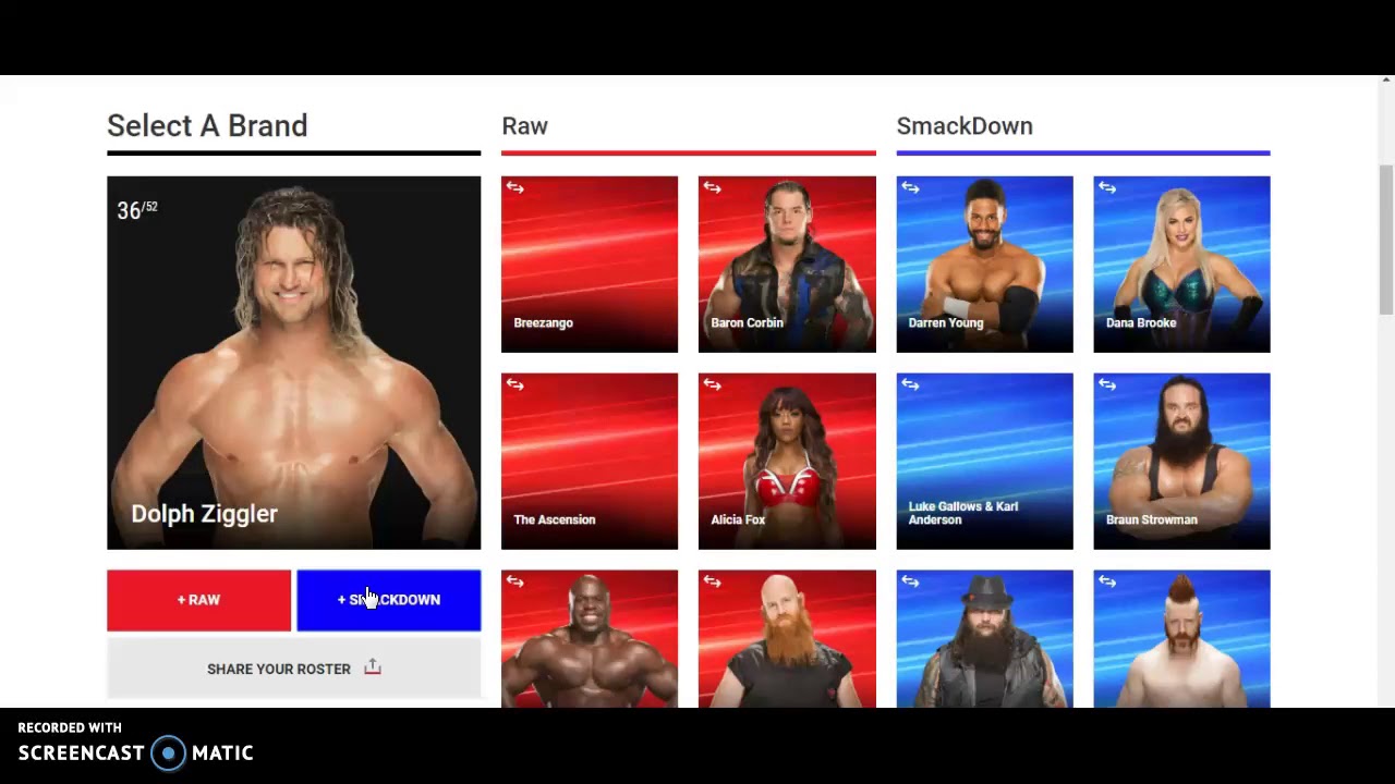 wwe create your own fantsy draft youtube