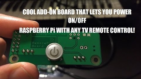 POWER ON /OFF RASPBERRY Pi  WITH YOUR TV REMOTE CONTROL