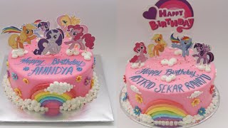 Dekorasi kue ulang tahun anak-anak || kue ulang tahun kuda pony | butter cream steam