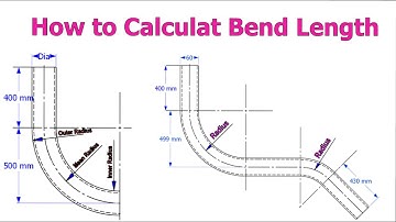 Steel Pipe, Rod, Beam Bend Length Calculation with examples