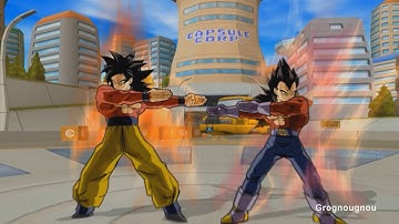 Vegeta GT and Goku Fusion Dance : Gogeta SSJ4 VS Omega Shenron (Dragon Ball Z Budokai 3 Mod)