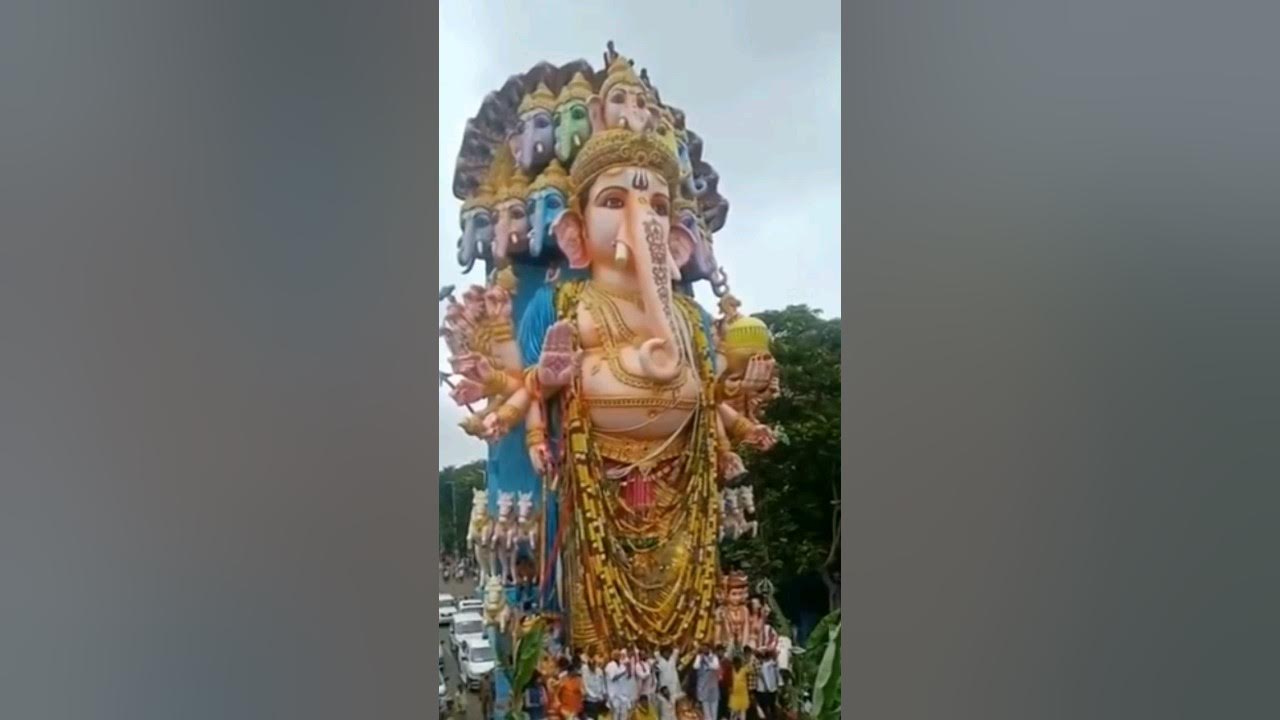 ganesh ji ka biggest murti Visarjan Upload shorts YouTube
