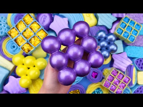 ASMR Soap Boxes With Glitter Foam And Starch Crushing Soap 4K 비누를 부수다