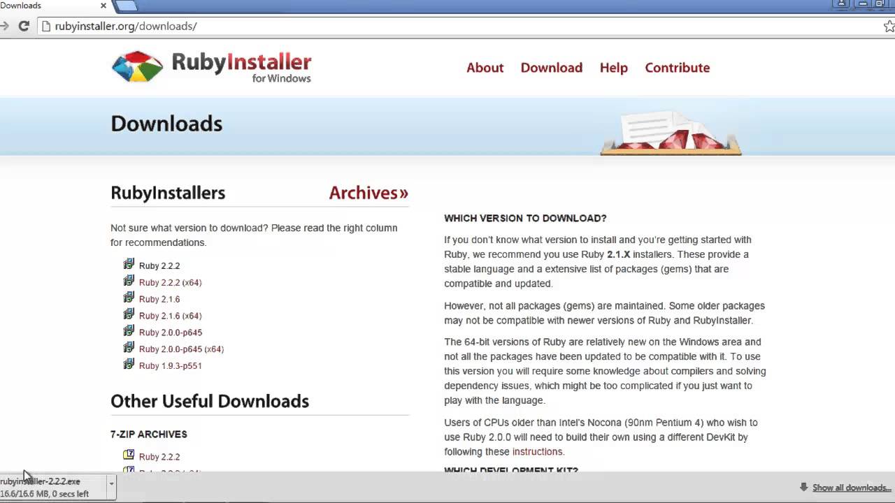 ruby download windows ruby download windows