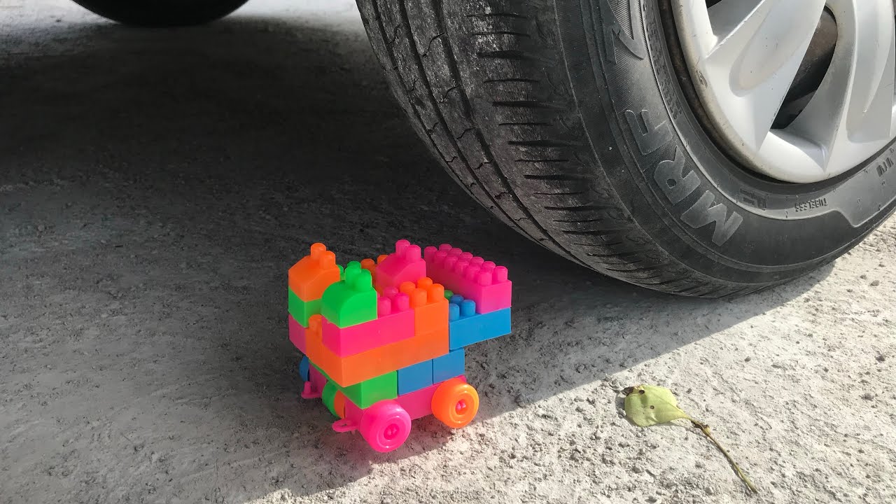 Car crushing toys with cubes YouTube