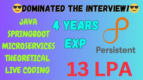 Real-Time Coding Interview | Java | Spring Boot | Microservices | Maven | SQL | Persistent Systems