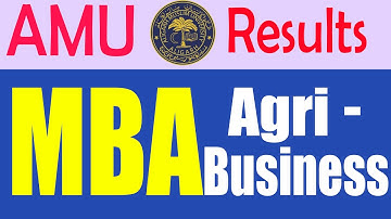 AMU MBA Results 2020 | MBA Agri-Business Results of Aligarh Muslim University 2020
