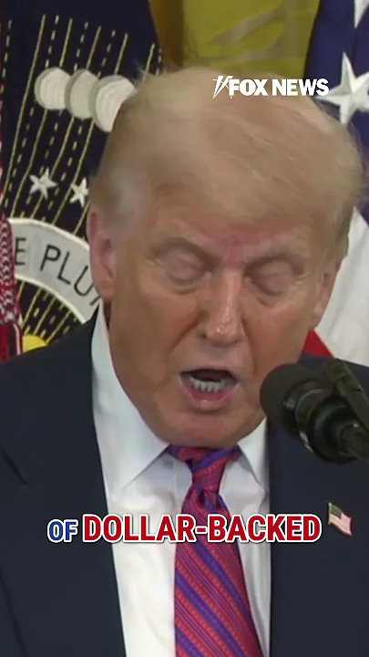 Trump celebrates ‘greatest revolution in financial technology’ with crypto bill #shorts