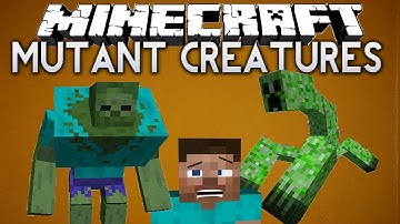 Minecraft: Mutant Creatures mod - MUTANT ZOMBIE & MUTANT CREEPER!