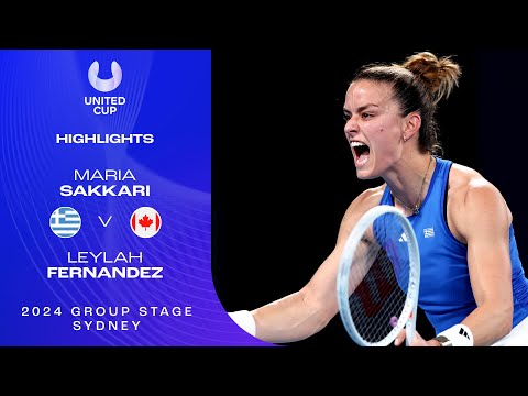 Maria Sakkari v Leylah Fernandez Highlights | United Cup 2024 Group B