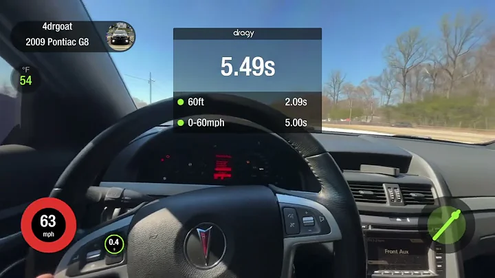 Pontiac G8 GT at the track (13.3 at 104.6) Draggy video 1/4 drag racing