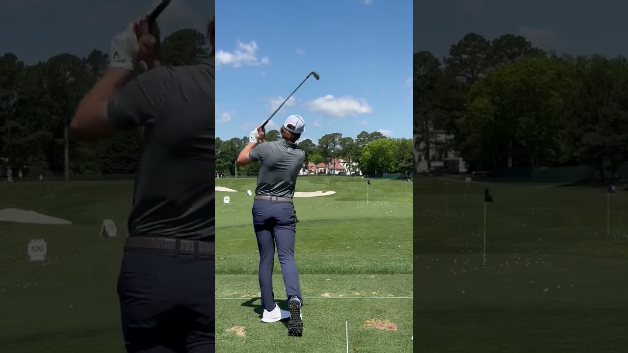 WATCH: Sam Burns on the range @ a PGA Tour Event using a mini G magnetic golf brush from grooveit #golf