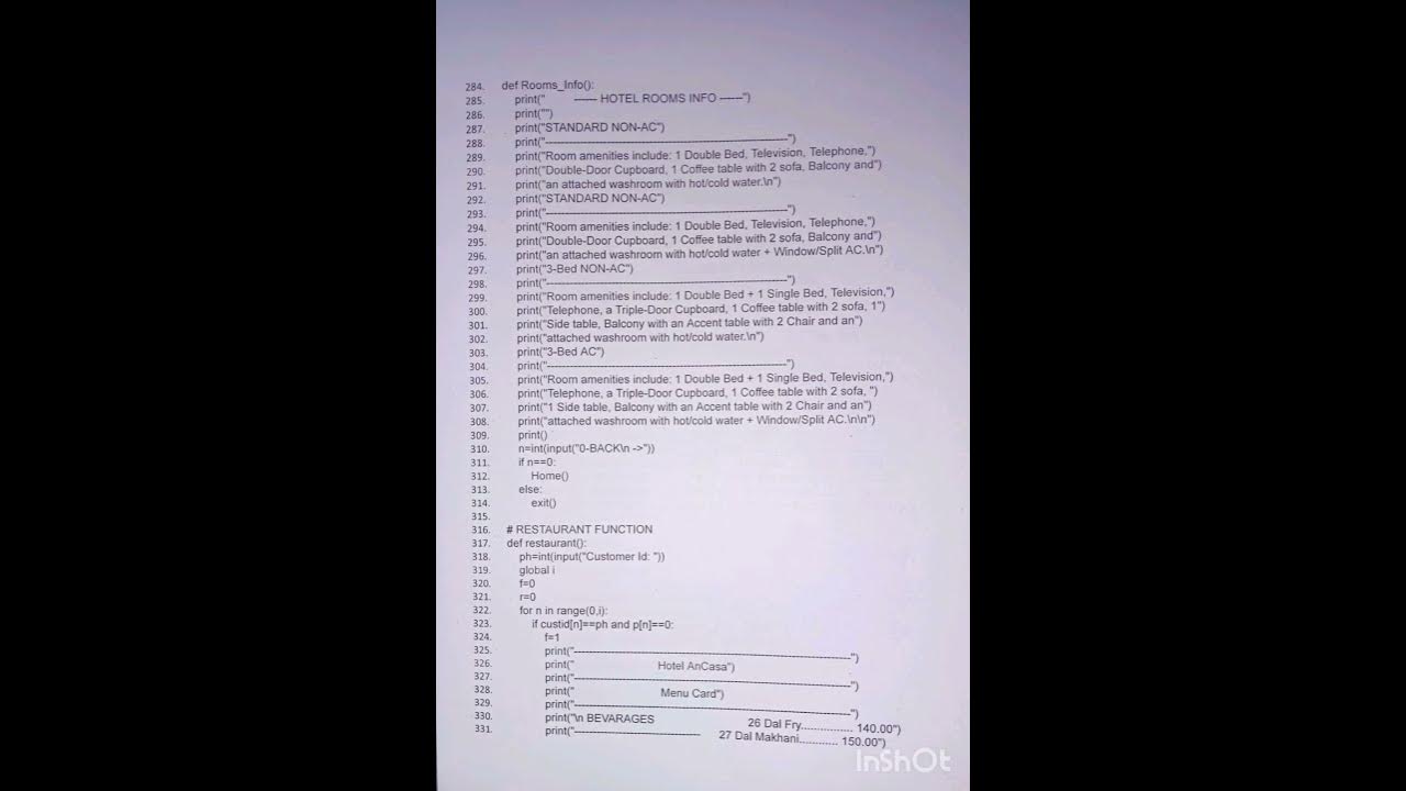 Hotel management python project class 12 cbse link in the comments
