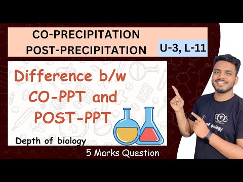 co precipitation and post precipitation || co precipitation and post precipitation in hindi