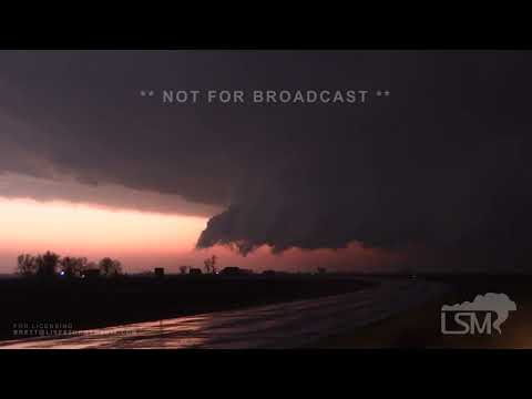 02-27-2024 Sublette, IL - Tornado Warned Storm Produces a Funnel Cloud, Hail, and Lightning