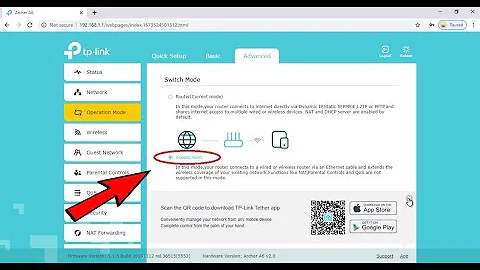 Setup ACCESS POINT mode on TP-LINK Archer A6