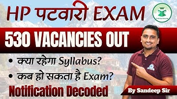 HP Patwari Notification 2025 | 530 Vacancies | Expected Syllabus & Eligibility | CivilsTap Himachal